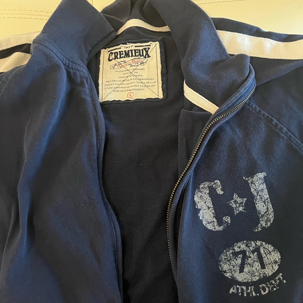 Cremieux Navy Zip-Up Jacket